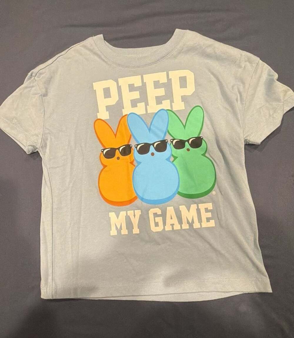 Women’s Peeps T-Shirt
Blue Peep My Game Bunny
XS